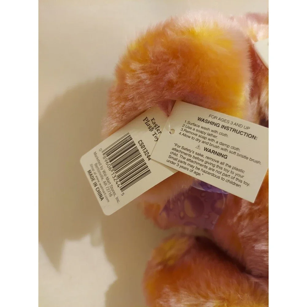 Walmart Easter Bunny Rabbit Carrot Ear 1990's Stuffed Animal Plush Vintage NEW - Picture 8 of 10